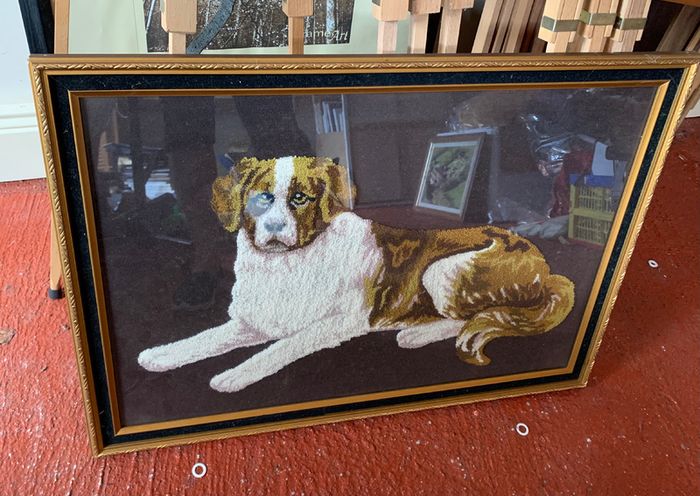Retro Rug Plan Framed Picture