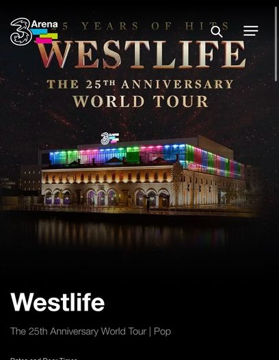 westlife standing tickets