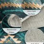 Machine Washable Large Rugs Living Room, 180x270 cm Non-Slip Area Rugs, Short Pile Green Rug for Bedroom, Hallway, Bedroom, and Kitchen, Office, Teal/Green Image 6