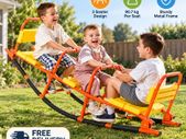 3 Seater Kids Rocking Seesaw Outdoor Metal Teeter Totter Age 3+