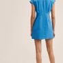 Mango Blue Linen-blend shirt dress Size L BNWT Image 2