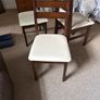 kitchen chairs (4) hard wood with matching table Image 3
