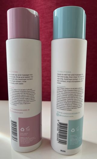 Two Luna Hydrating and Repairing Shampoos