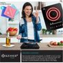 KESSER induction Hob Induction Hob 1 Plate 2100W Portable 28cm + 3x Microfibre Cloth + 1x Recipe Book Image 4