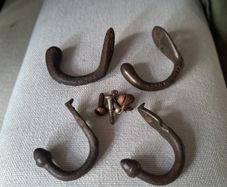 Antique cast iron hooks