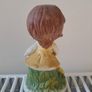 Vintage Figurine girl in yellow dress with turtle Image 3