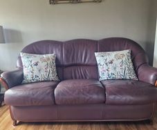 Leather Couch 3 Seater With Matching Armchair