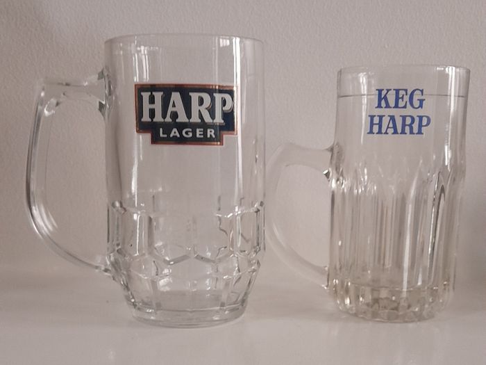 2 Vintage Harp Lager Tankards