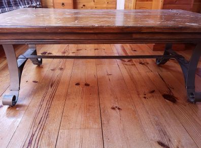 Wrought Iron leg Coffee Table