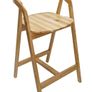 Nordic Oak Embrace Bar Stool with Curved Backrest and Armrests Image 6