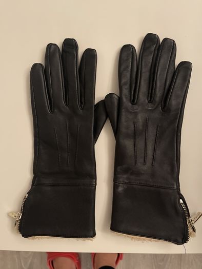 Lady faux fur gloves