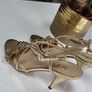 MARIAN Gold Leather diamante strappy heels Sz 38 ( Fit 5UK) - Rrp 135 (New) Image 5