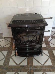 Stanley stove can heat up to 18 radiators.