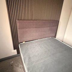 4f 6 double bed base ,mattress & headboard
