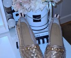 River Island Gold Espadrilles