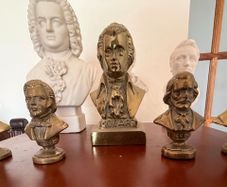 Classical Composers Brass and Alabaster Bust Collection