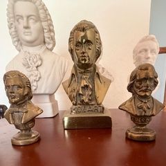 Brass and Alabaster Classical Composers Bust Collection