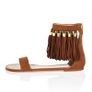 River Island leather fringe zip sandal new in box Image 4