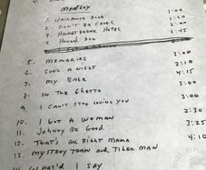 Elvis Memorabilia - Set list from Elvis Concert July 1969