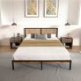 Bed Frame, Vintage Wooden Headboard Image 10