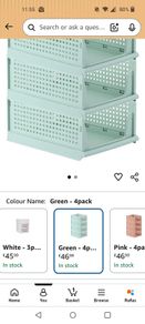 Stackable storage baskets