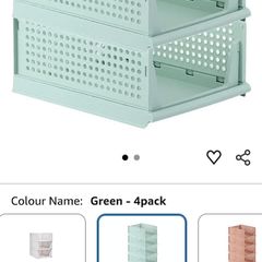 Stackable storage baskets