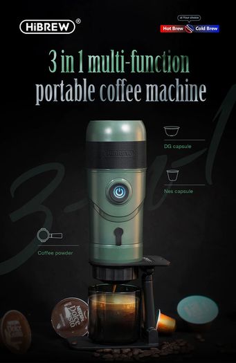 Portable Coffee Machine for Car & Home,DC12V Expresso Coffee Maker Fit Nexpresso Dolce Pod Capsule Coffee Powder H4