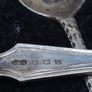 Antique Solid Silver Cased Tea Spoon Set Birmingham 1927 Image 2