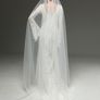 Medieval Drape Veil Ivory Cathedral Length Image 5