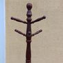 Vintage Mahogany Barley Twist Coat Hanger Image 8