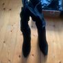 Wide Fit Slouch Black Knee Boots Image 3