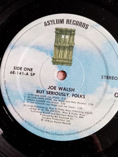 Joe Walsh - "But Seriously, Folks..." Vinyl LP (1978) US Pressing Classic Hard Rock EX+ The Eagles
