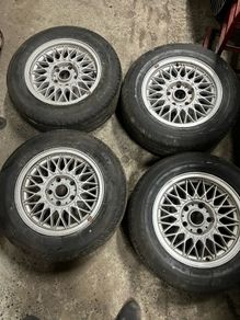 BMW E24 633 CSI Alogs 4 Wheels With tyres No caps