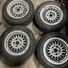 BMW E24 633 CSI Alogs 4 Wheels With tyres No caps