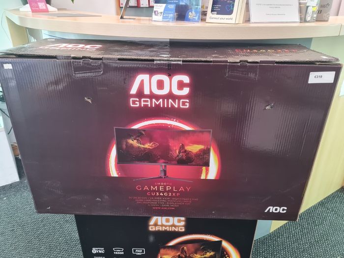 AOC Gaming CU34G2XP  Ultrawide Curved Gaming Monitor  WQHD 3440x1440  180Hz  1ms  FreeSync Premium