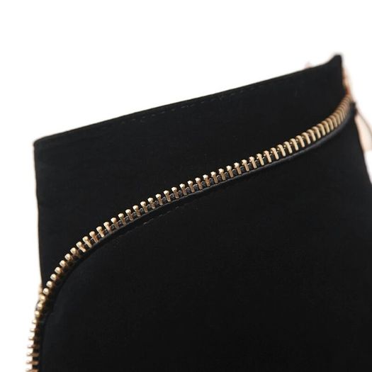 zip high heels black size fits 2-2,5