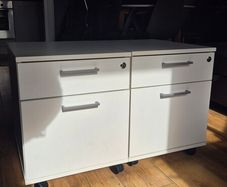 Pair of White IKEA Office