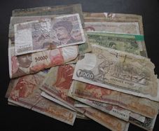 44 Damaged Notes from Worldwide