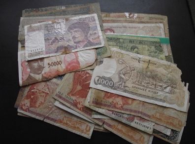 44 Damaged Notes from Worldwide