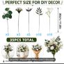 35pcs Artificial Flower Bouquet - Plain White DIY Decor Image 2
