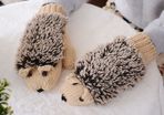 Cute Winter Hedgehog Gloves/Mittens