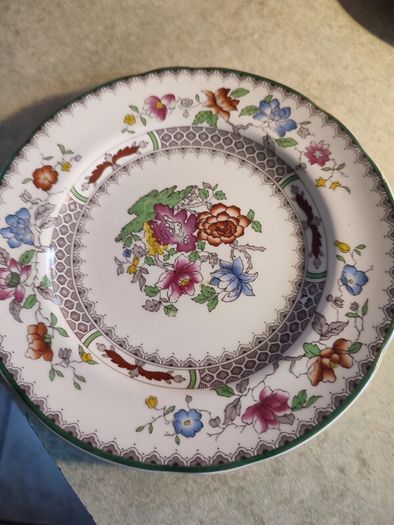 Spode England Hanging  Small Side Plate 2/9253 L Chinese Rose From A Spode Design C.1815