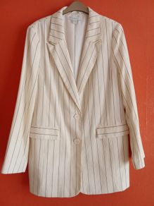 Creamy/White Striped Jacket