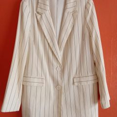 Creamy/White Striped Jacket