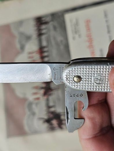 Vintage Wenger Alox Soldier Original Swiss Army Knife Issued year 1972 Discontinued Model Collectable