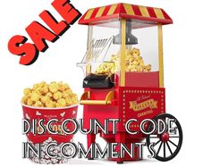 Popcorn Maker 1200W, Home Hot Air Popcorn Machine, Healthy & Fat-Free, Easy to Clean & Use, Best Theater Popcorn Popper for Movie Night,Parties, Kids Birthday Party Favorites, Red (FREE SHIPPING)