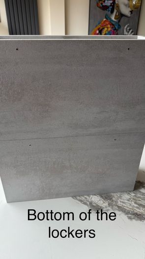 2 Grey Concrete Effect Floating Bedside Tables