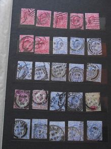 A huge collection of Edward VII stamps with nice post office's cancels in the album