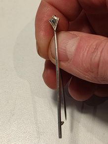 Art Nouveau Sterling Silver Bar Brooch