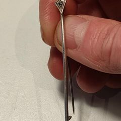 Art Nouveau Sterling Silver Bar Brooch